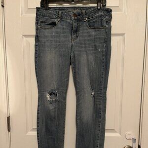 American Eagle Outfitters Women’s 12 Short Skinny Mid Rise Stretch Denim Jeans
